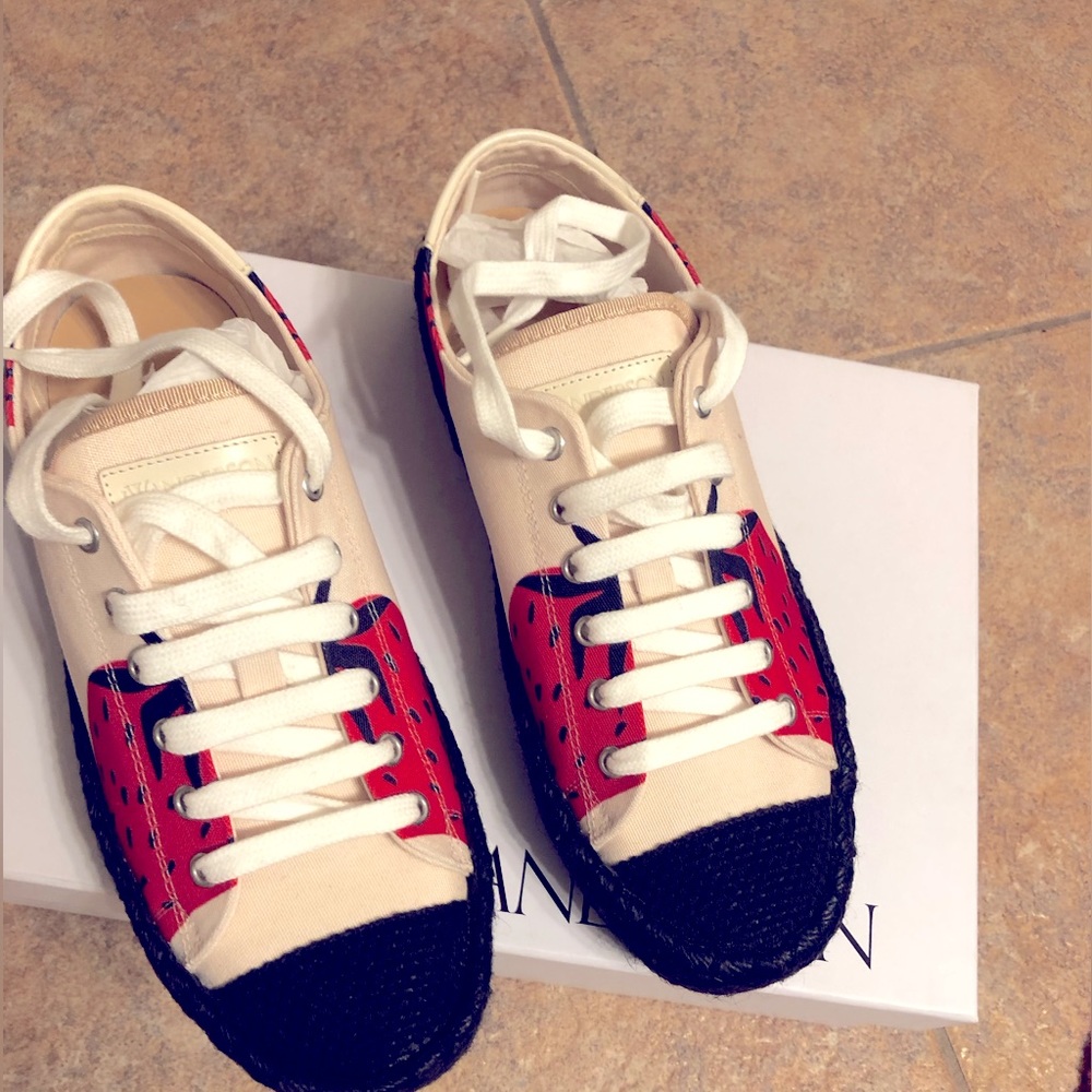 W ANDERSON
Printed canvas espadrilles